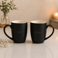 Custom Engraved Ceramic Mug - For Couples (Piece of 2)