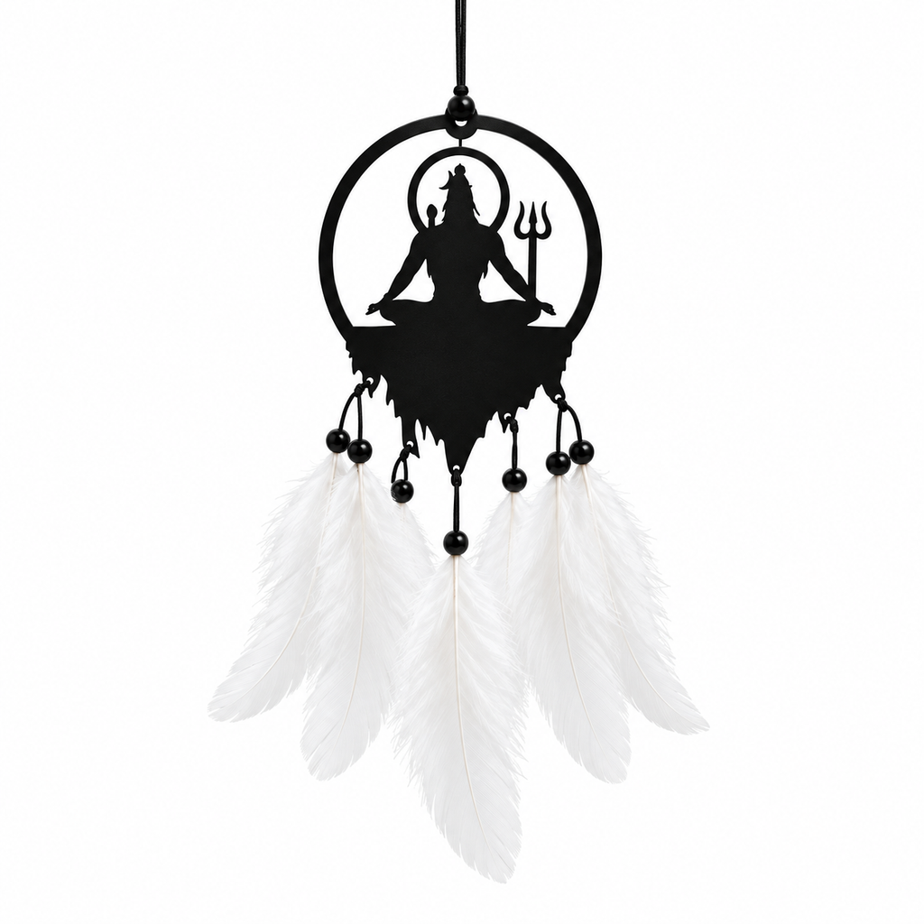 Lord Shiva Car Hanging Dreamcatcher | Black & White
