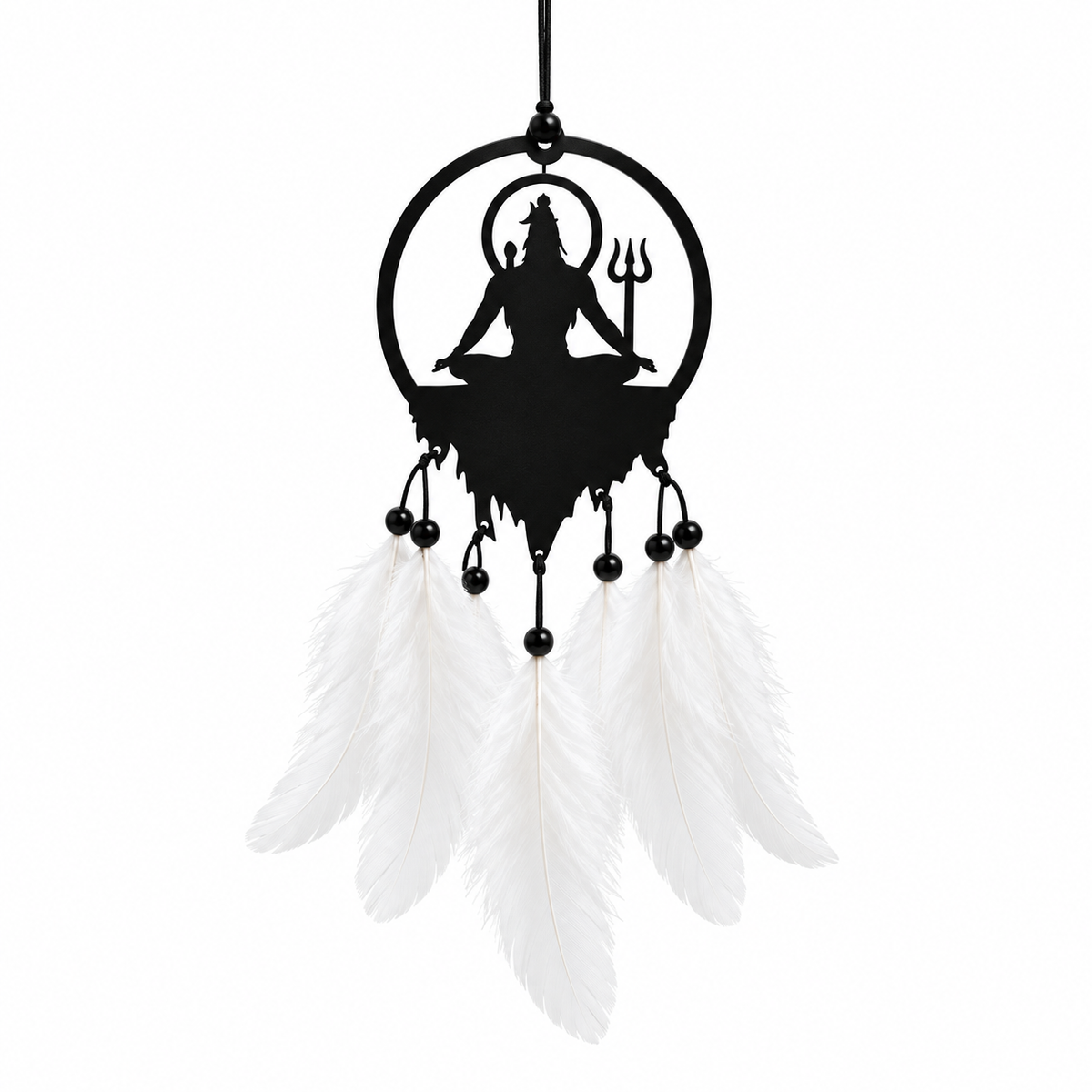 Lord Shiva Car Hanging Dreamcatcher | Black & White