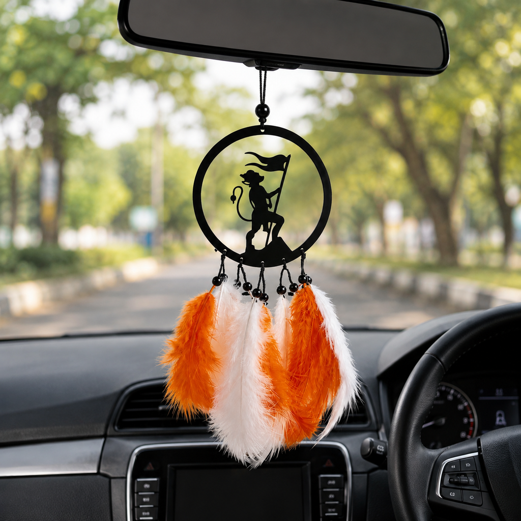 Hanuman Car mirror hanging pendent | Dream catcher
