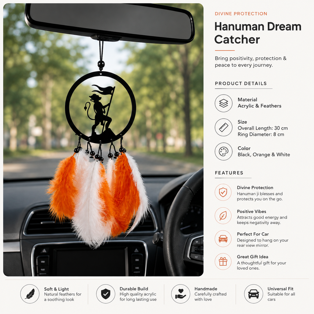 Hanuman Car mirror hanging pendent | Dream catcher