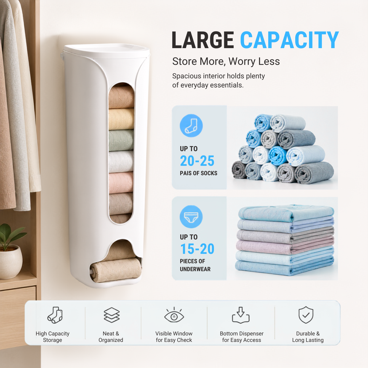 Multipurpose Wall-Mounted Cabinet Storage Organizer