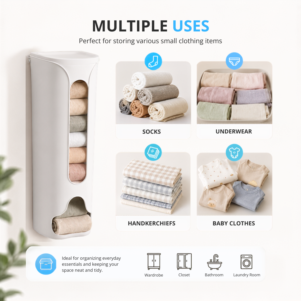 Multipurpose Wall-Mounted Cabinet Storage Organizer