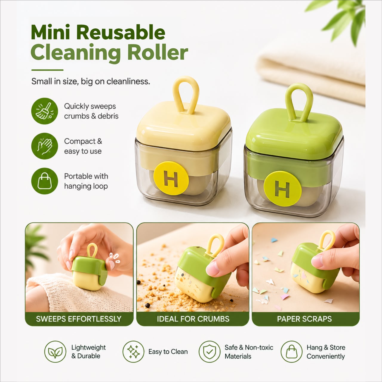 Portable Lint Remover | Reusable | For Cloths & Pet Hair Removal