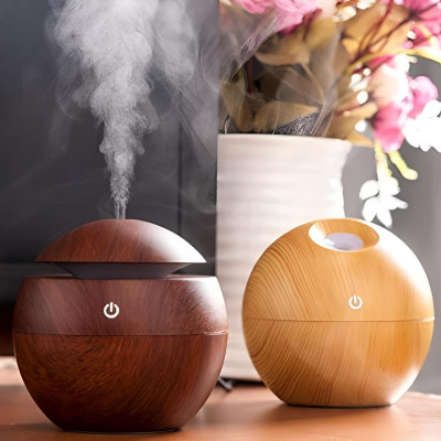 Bare Elixir cool mist ultrasonic humidifier for room essential oil diffuser for home, aroma diffuser with colorful led night light, electric diffuser for car, office (Misty)