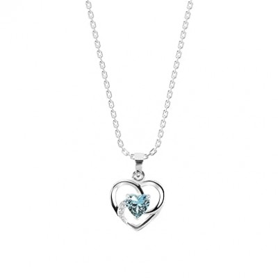 Clara Silver Heart Necklace