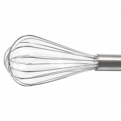 Heart Home Multiuses Stainless Steel Kitchen Utensil Balloon Shape Wire Whisk, Egg Beater, Kitchen Tool, 20cm (Silver)