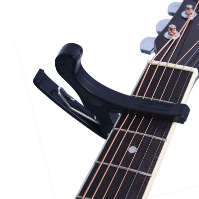 Juârez JRZ250 One Handed Trigger Guitar Metal Capo Quick Change for Ukulele, Electric and Acoustic Guitars, Black