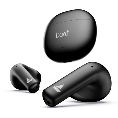 boAt Airdopes Atom 81 in Ear TWS Earbuds with Upto 50H Playtime, Quad Mics ENx Tech, 13MM Drivers,Super Low Latency(50ms), ASAP Charge, BT v5.3(Opal Black)