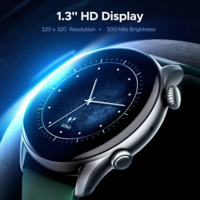 Fire-Boltt Legend Bluetooth Calling with 1.39'' Round Dial, Dual Button Technology Smartwatch  (Black Strap, Free Size)